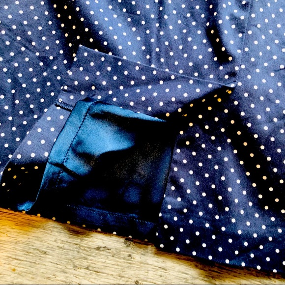 MOVING SALE 🔥  PORTMANS Navy & White Polka Dot Pencil Dress Size EUC 10 - Picture 15 of 16